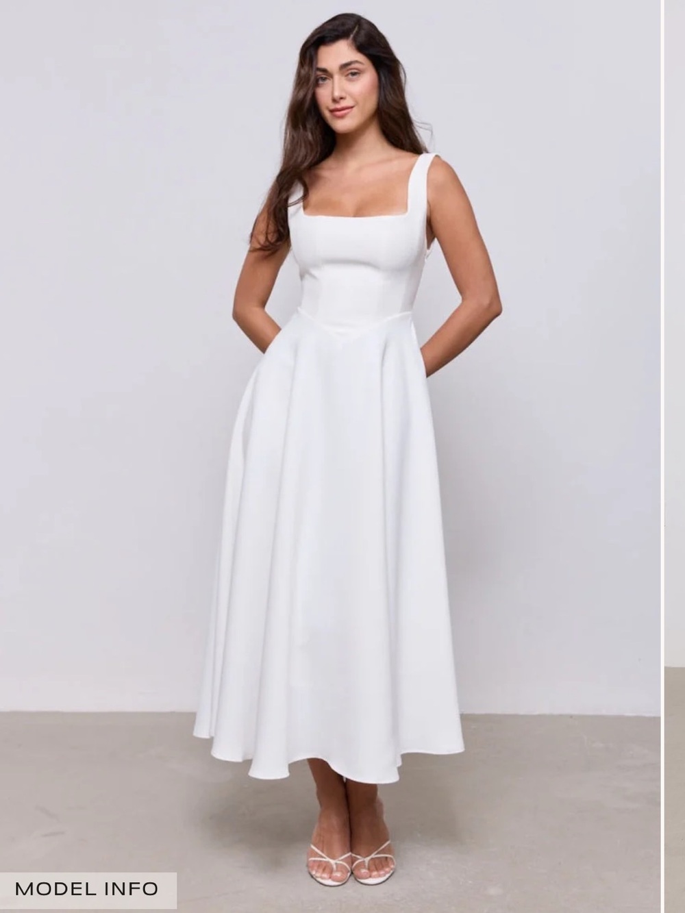 Odd Muse Square Neck Midi Dress
